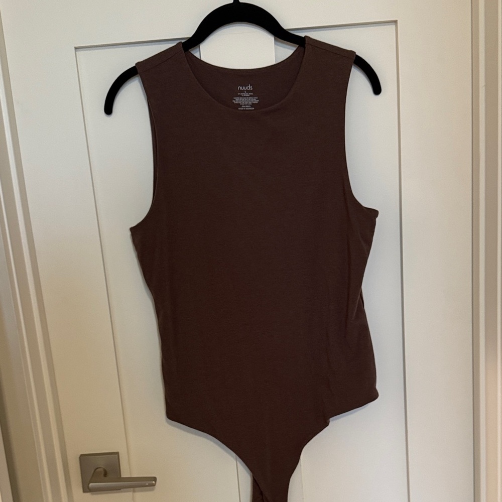 nuuds  Brown Sleeveless Bodysuit